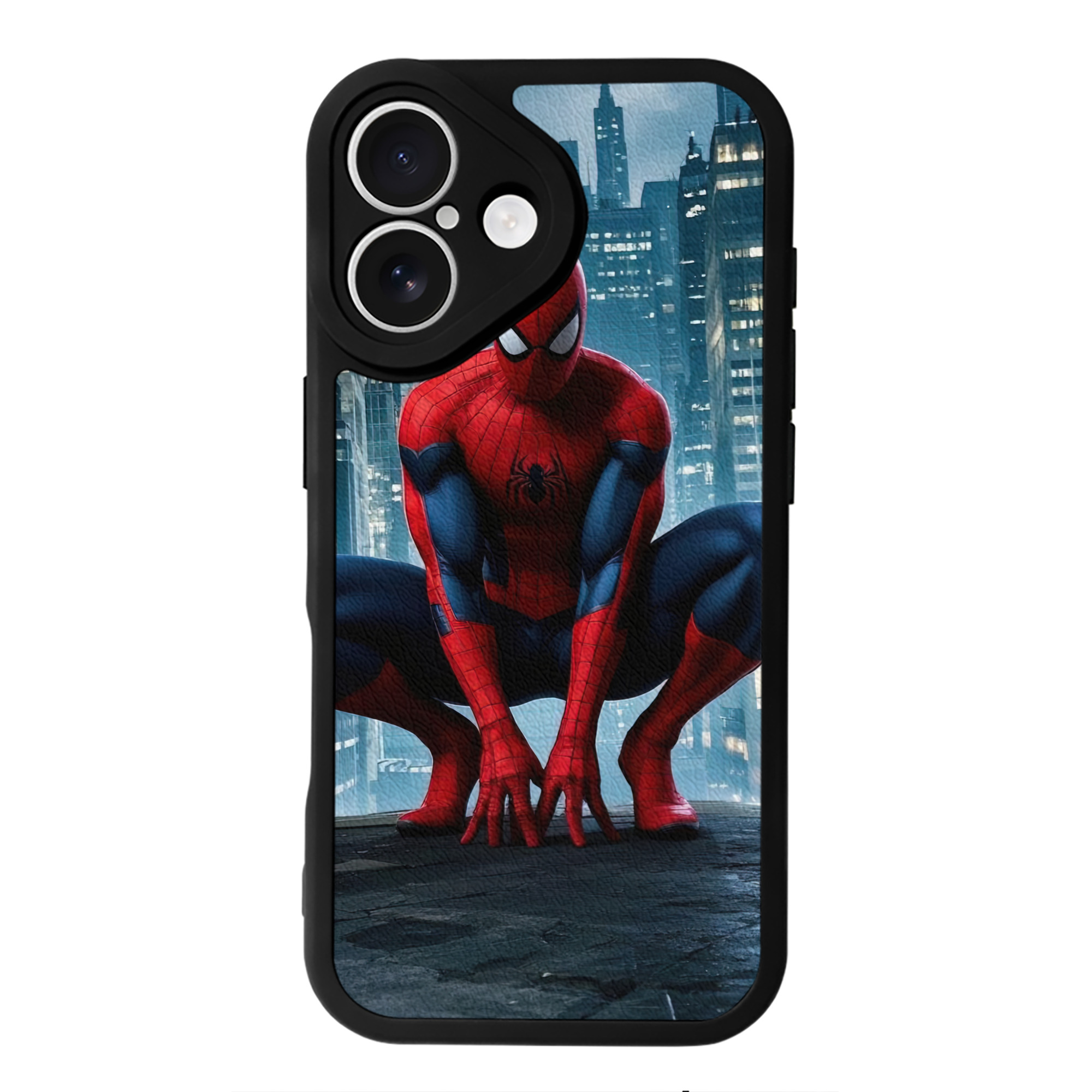 Spider Man スパイダーマン 【iPhone 16シリーズ対応】シリコンスマホケース（レザー調） 材質：シリコン